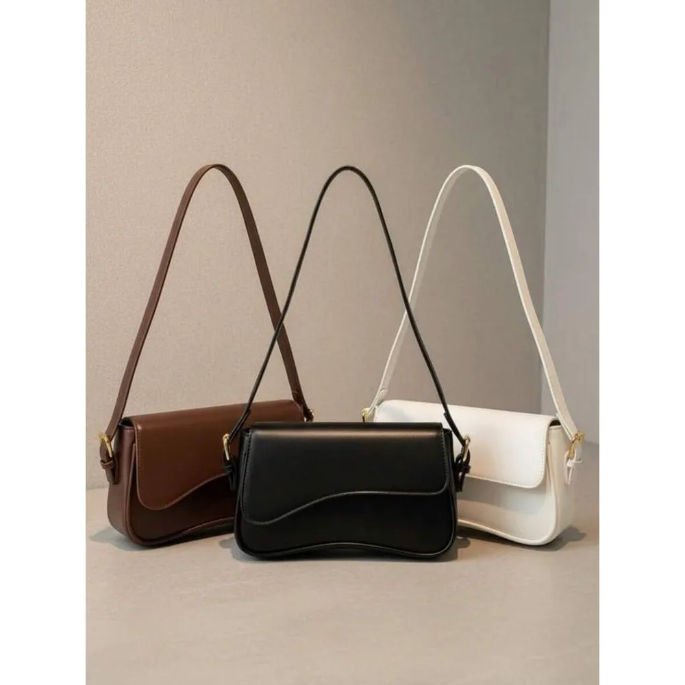 Kit 3 Bolsa feminina Assimétrica com regulagem nas alças de ombro para alça curta, versatil e elegante para o dia a dia