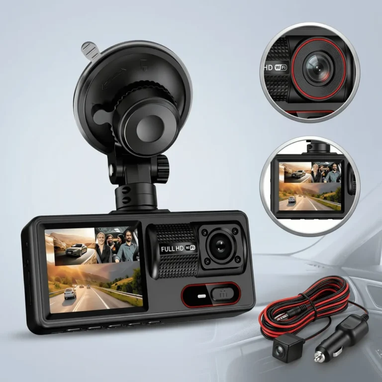 Kit 3 Câmera Veicular HD 1080p De Carro Automotiva
