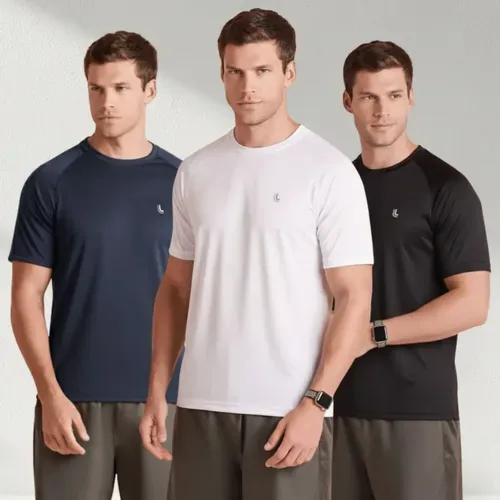 Kit 3 Camisetas Masculina Dryfit Lupo Premium Exercícios