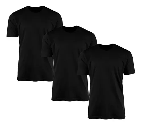 Kit 3 Camisetas Masculina Lisa Básica 100% Algodão