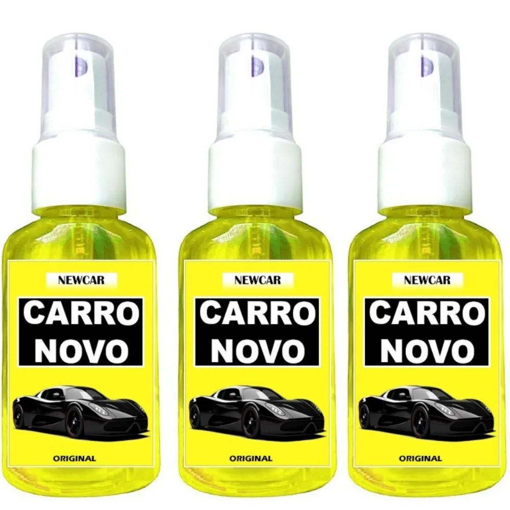 Kit 3 Cheirinho CARRO NOVO Spray Automotivo para Carro Aromatizante de Qualidade Concentrado NEWCAR: O Melhor Para Deixar Seu Carro com o Cheiro de Novo!