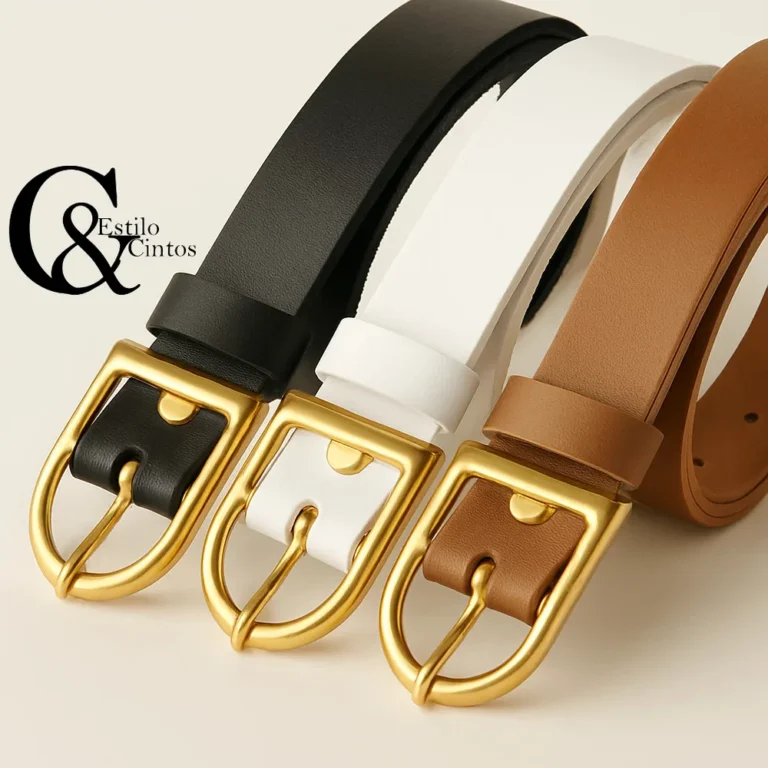 Kit 3 Cinto Feminino Couro Elegante: o acessório que você precisa para elevar seu estilo