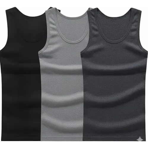 Kit 3 Regata Masculina Americano Canelada Algodão Premium
