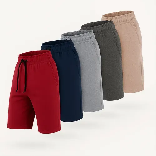 Kit 4 Bermudas Moletom Masculina Treino Academia Esporte