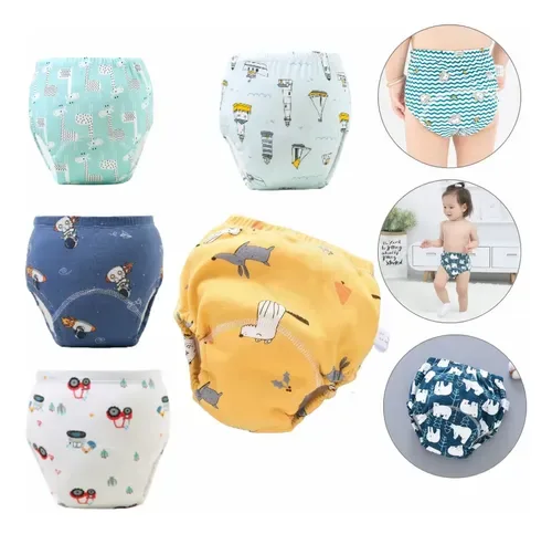 Kit 5 Cueca Calcinha Treinamento Infantil Desfralde Gentil