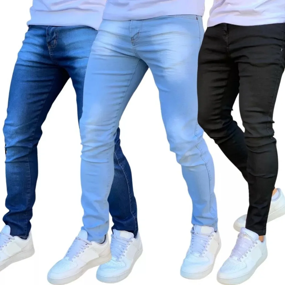 kit calças jeans masculina skinny com LYCRA elastano original promoção NF