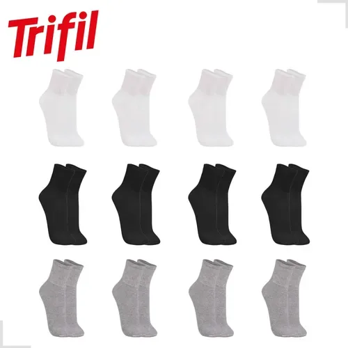 Kit Meia Trifil 12 Pares Cano Médio Masculina E Feminina