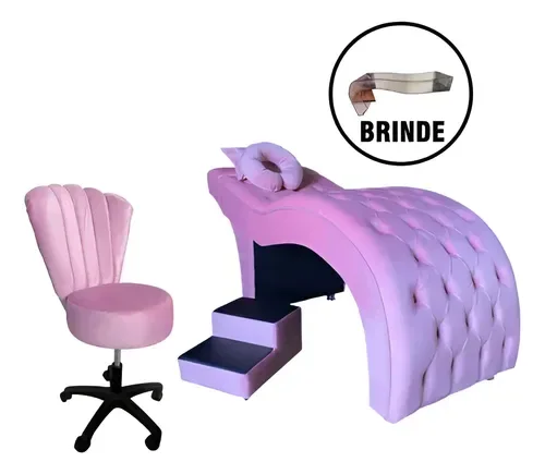 Maca Brow 70cm + Cadeira Mocho + Escada + Almofadas + Brinde