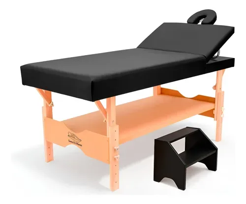 Maca Fixa Spa Reclinável + Escada Massagem Estética Tatuagem