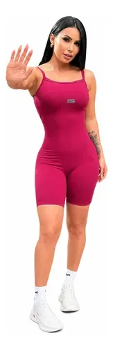 Macaquinho Short Feminino Fitness Modelador Academia + Brind