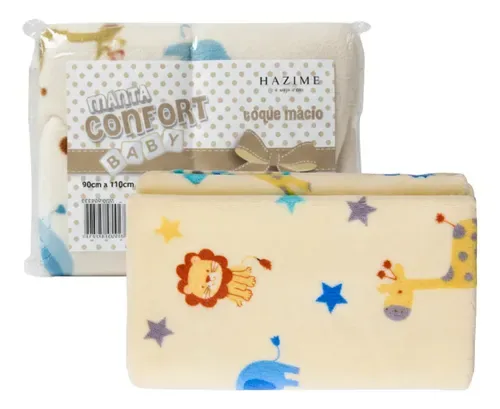 Manta Infantil Bebê Macia Microfibra 90x110 Menino E Menina