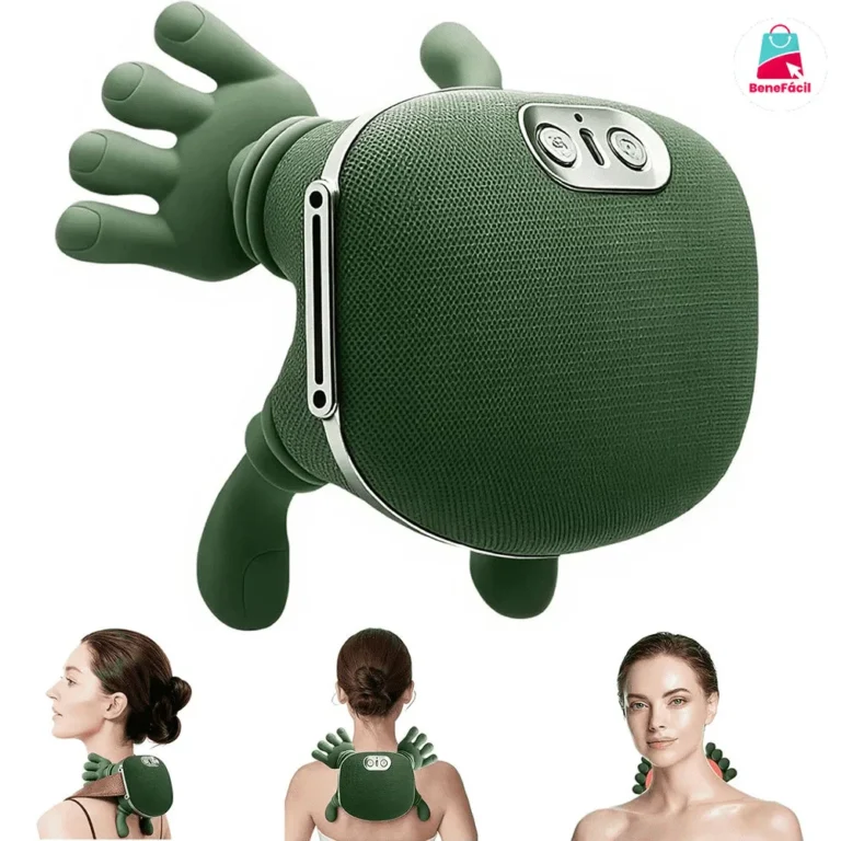 Massageador Inteligente com Aquecimento e 8 Pontos para Tensão, Ideal para Casa e Escritório