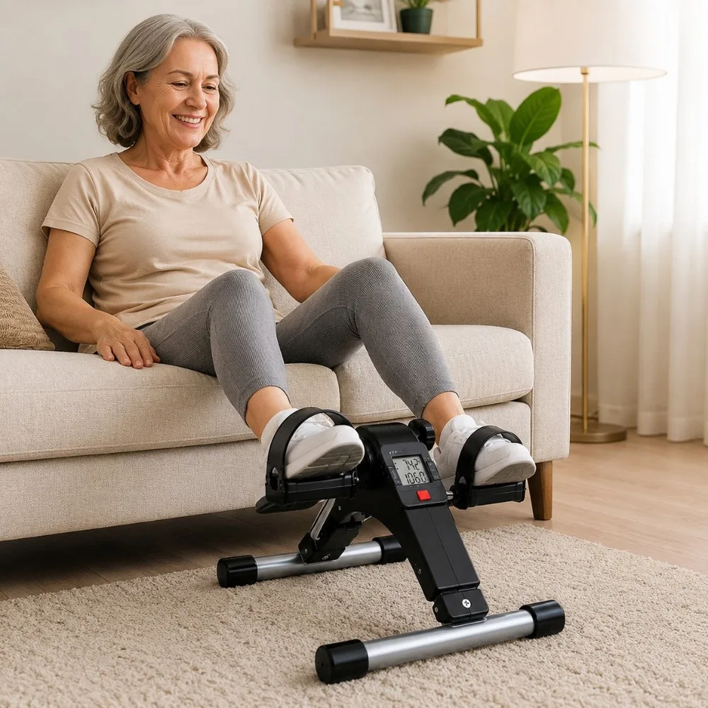 Mini Bike Ergometrica Cicloergometro Pedalinho Perna Braço Fisioterapia Monitor Lcd Idoso