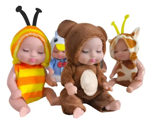 Mini Bonecas Reborn Infantil Caixa Com 6 Mini Bebê 12cm