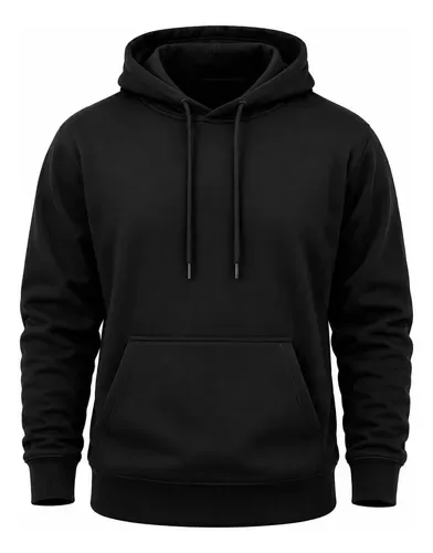 Moletom Canguru Com Capuz Plus Size Masculino Flanelado Liso