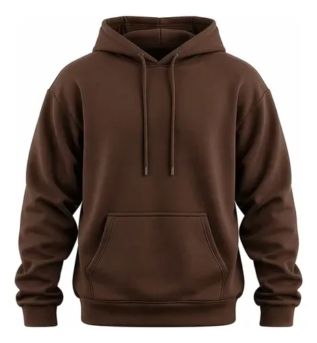 Moletom Masculino Peluciado Flanelado Capuz Bolso Canguru