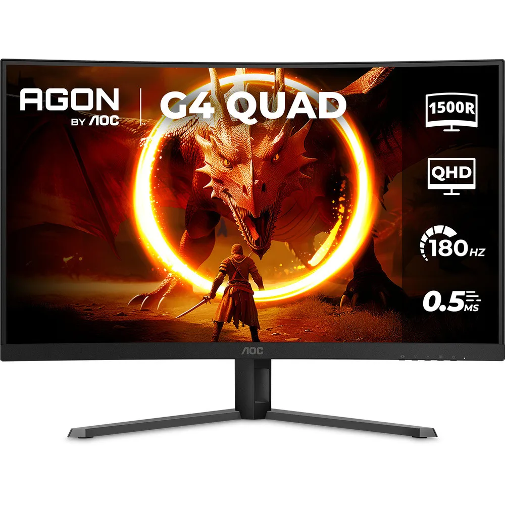 Monitor Gamer Curvo AOC AGON QUAD 32" 180Hz 0,5ms HDR10 CQ32G4E