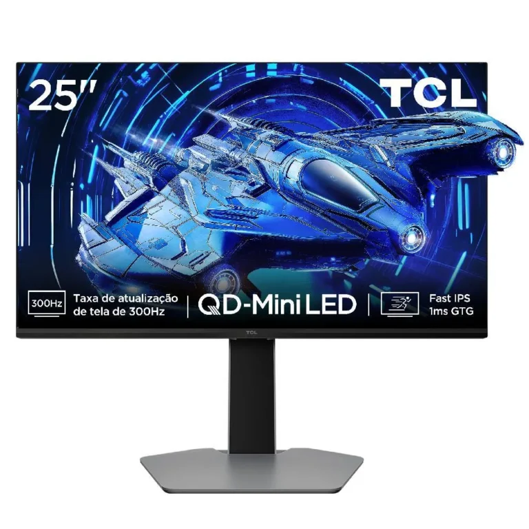 Monitor Gamer TCL 25 Polegadas QLED Mini LED Full HD G64 300Hz 1ms (GtG) Freesync HDR 600 nits 25G64