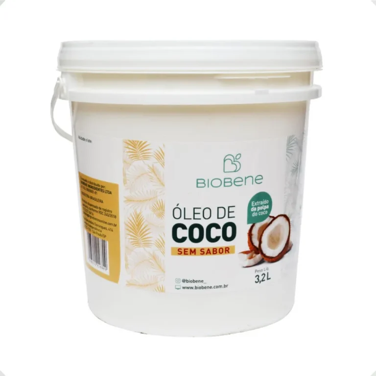 Óleo De Coco Extraído Da Polpa Sem Sabor Biobene 3,2l