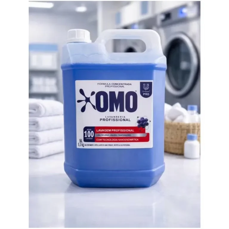 OMO Lava-Roupas Líquido 5L - Remove Manchas Difíceis, Preserva Cores, Rende 100 Lavagens