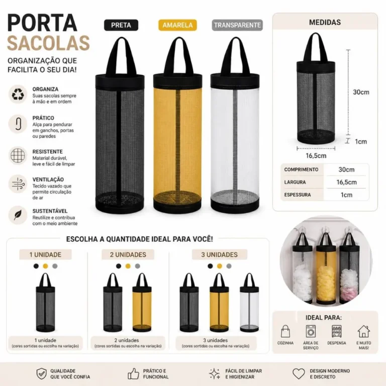 Organizador de Sacolas: O Item de Cozinha que Você Precisa para Simplificar Sua Vida