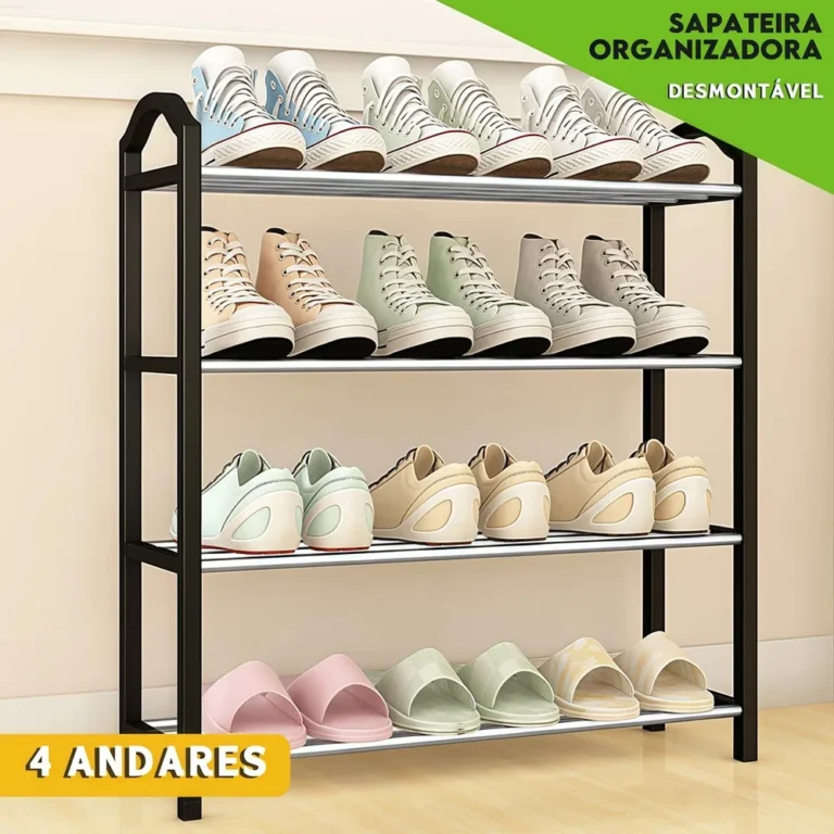 Organize Seu Espaço com a Melhor Sapateira 4 Andares Desmontável - Compre Agora!
