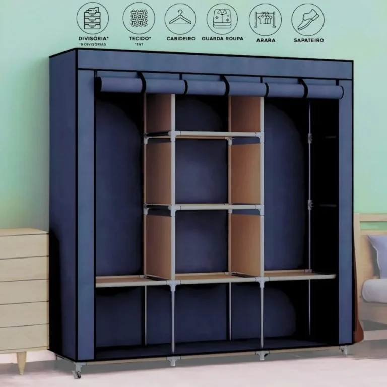 Organize Seu Espaço com o Guarda Roupa Portátil Desmontável - O Melhor Investimento para o Seu Lar!