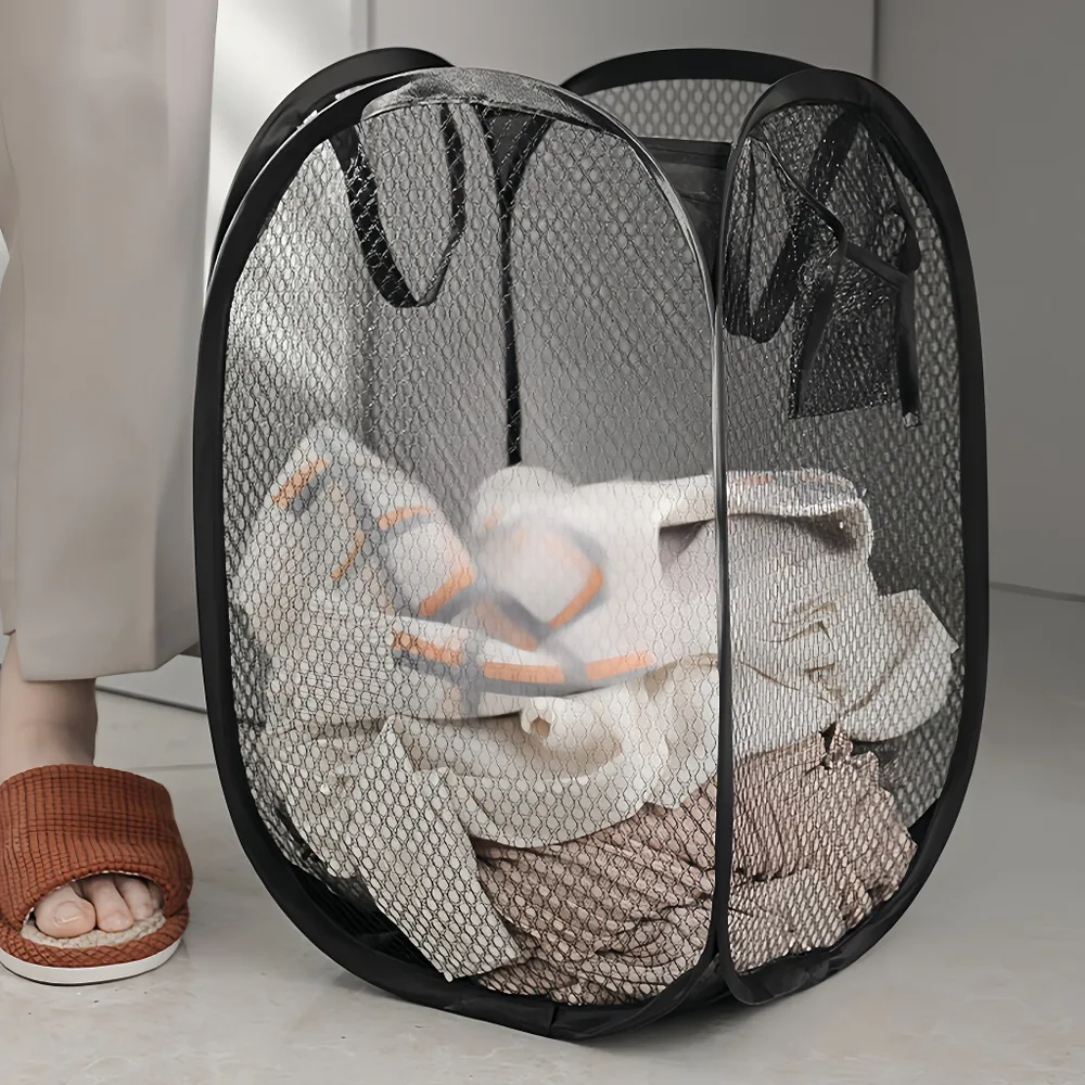 Organize Sua Vida com o Cesto De Roupa Dobrável - Um Achado Imperdível!