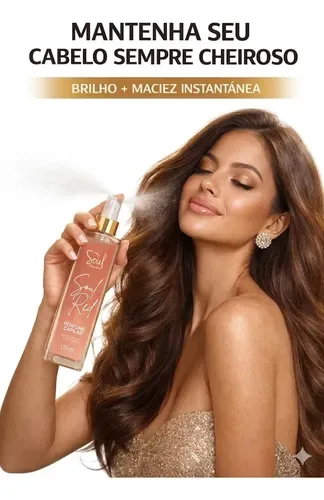 Perfume Capilar Hair Splash Fragrâncias Árabes 110ml Soul Cosméticos Finalizador Cabelos Perfumados E Brilhantes Body Splash Cabelo Cheiroso