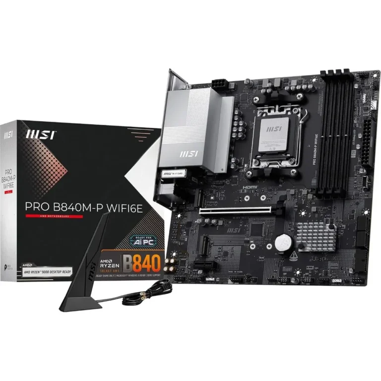 Placa Mae Msi Pro B840m-P Wifi6e Amd Ryzen Am5 Ddr5 Matx M.2 Nvme Hdmi - B840m-P