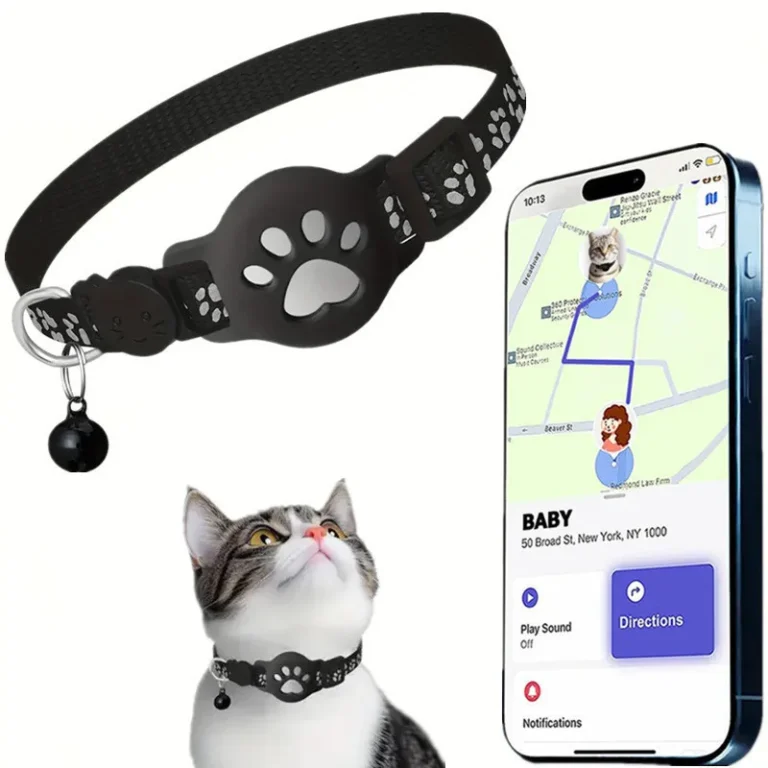 Rastreador De Localização Para Gatos (iOS e Android) De Estimação Com ColeiraÀ Prova D'água , Sem Taxa Mensal , Leve