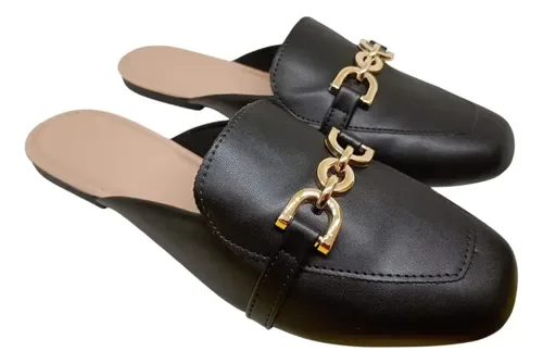 Sapatilha Mule Bico Quadrado Rasteira Moda Feminina