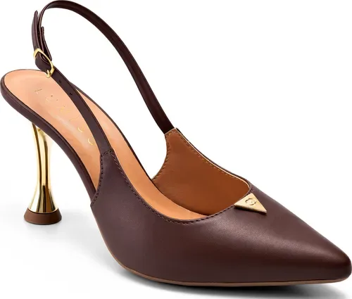 Scarpin Feminino Lumiss Bico Fino Salto Alto Metalizado
