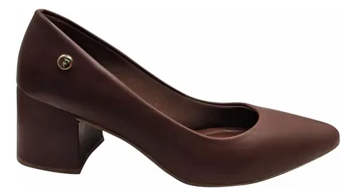 Scarpin Feminino Sapato Salto Bloco Bico Fino Promoção