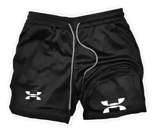 Shorts Esportivos Mesclados 2 Em 1 Para Treino E Academiaq.