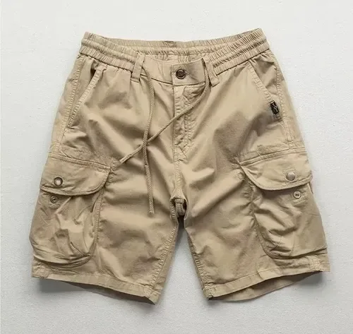 Shorts Estilo Vestuário De Trabalho Masculino, Ajuste Solto