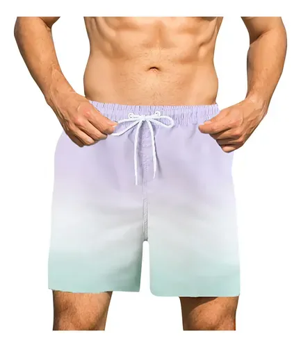 Shorts Masculinos De Verão Grandes, Finos, Gradiente, De Alt