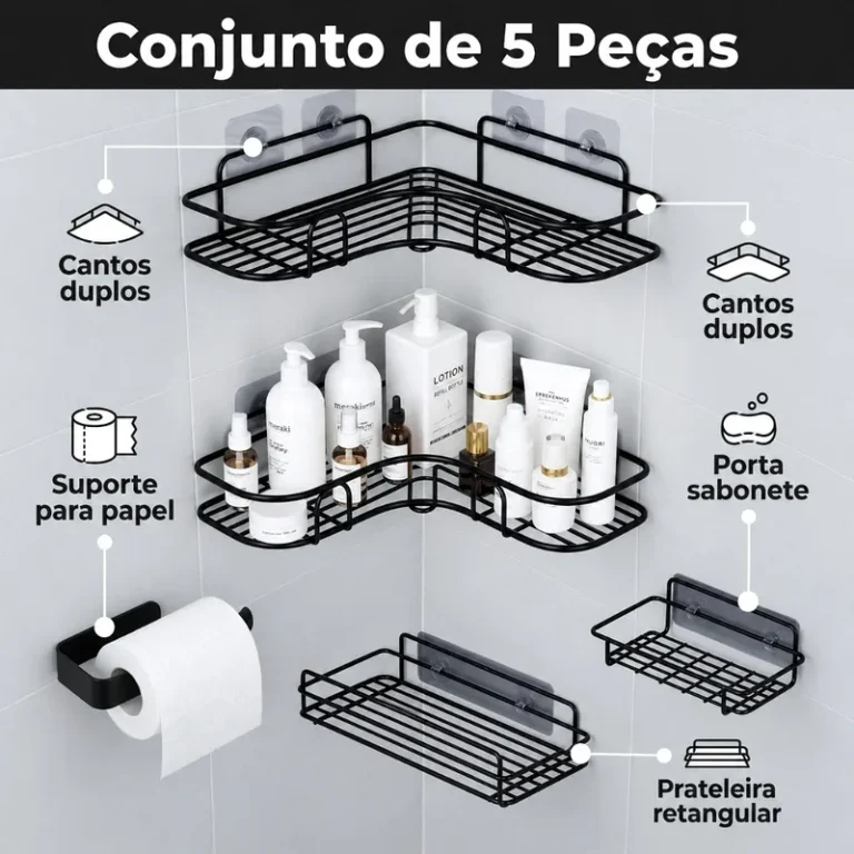 Suporte Prateleira Porta Shampoo: O Organizador de Canto Perfeito para o seu Banheiro