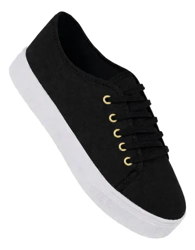 Tênis Feminino Casual Slipon Preto e Branco – Conforto e Estilo por Apenas R$27,81