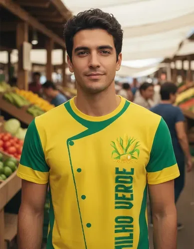 Uniforme Camiseta Milho Verde Pronta Entrega Top