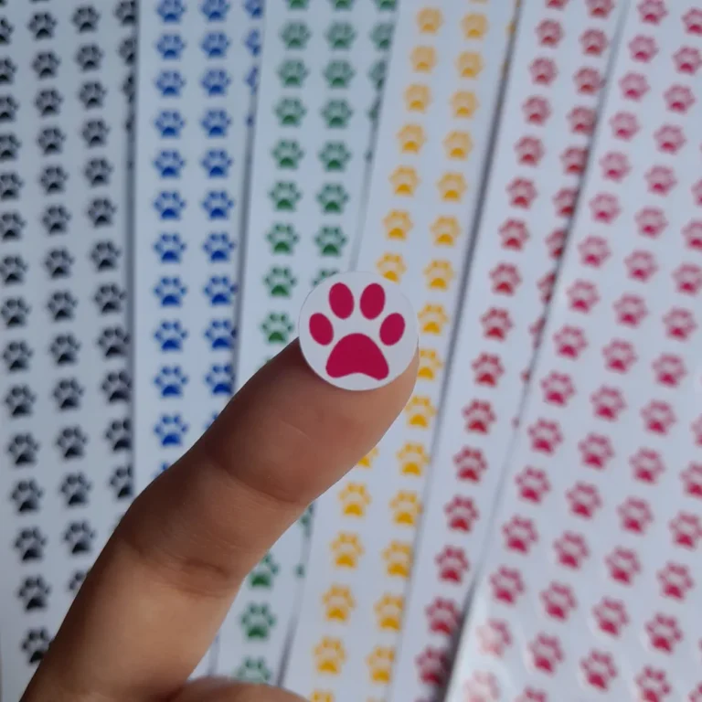 260-520 Selos Adesivos De Patinha Para Cartão Fidelidade-Pet Shop-Banho e Tosa-Patas-Pegada-Cachorro-Gato-Veterinária