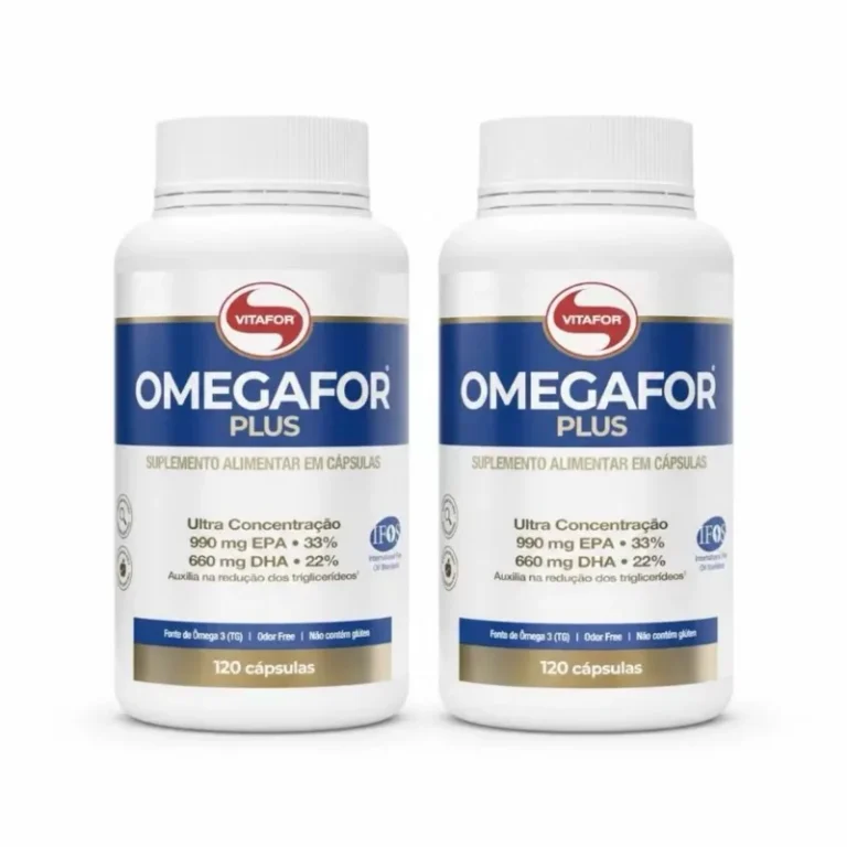 2x Ômega 3 Omegafor Plus 990 mg EPA + 660 mg DHA 120 Cápsulas Alta Concentração
