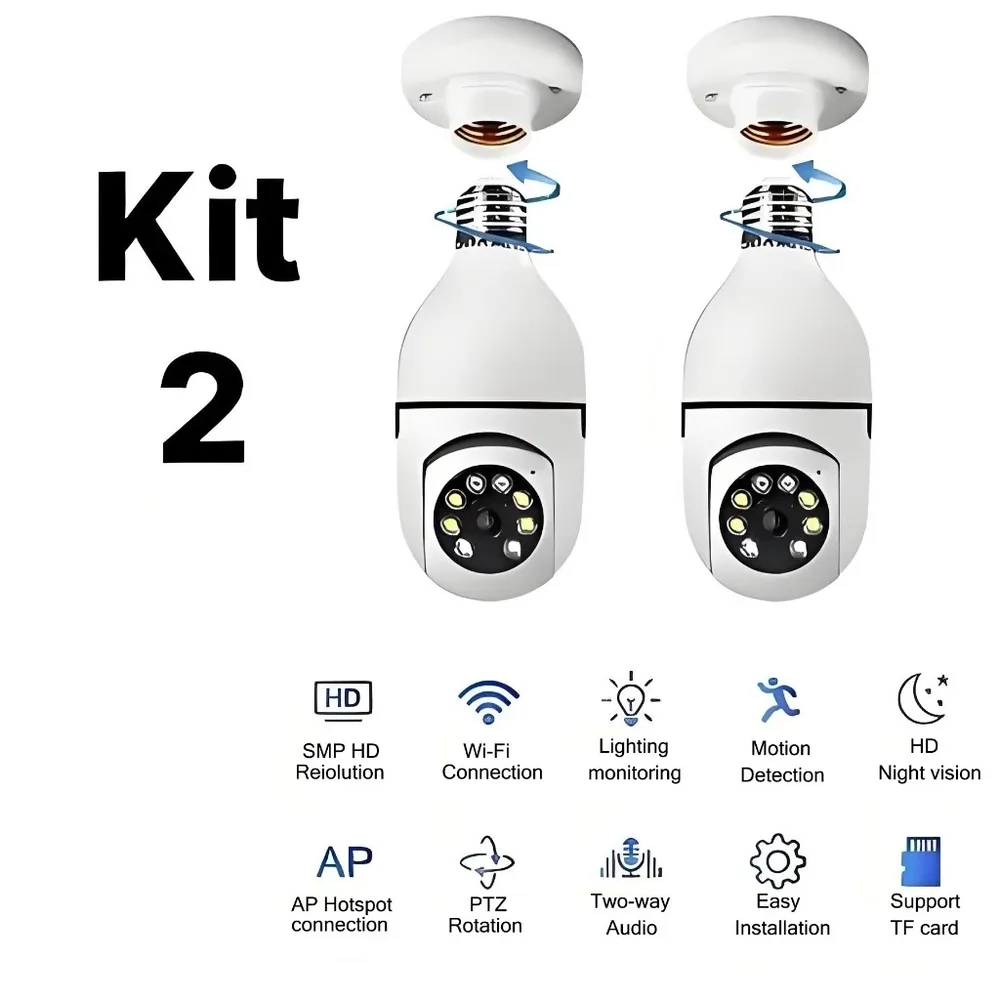 4 câmeras De Câmera De Segurança Infravermelha À Prova D'água Com 360 ° LED Externa Sem Fio , Wi-Fi 2.4G