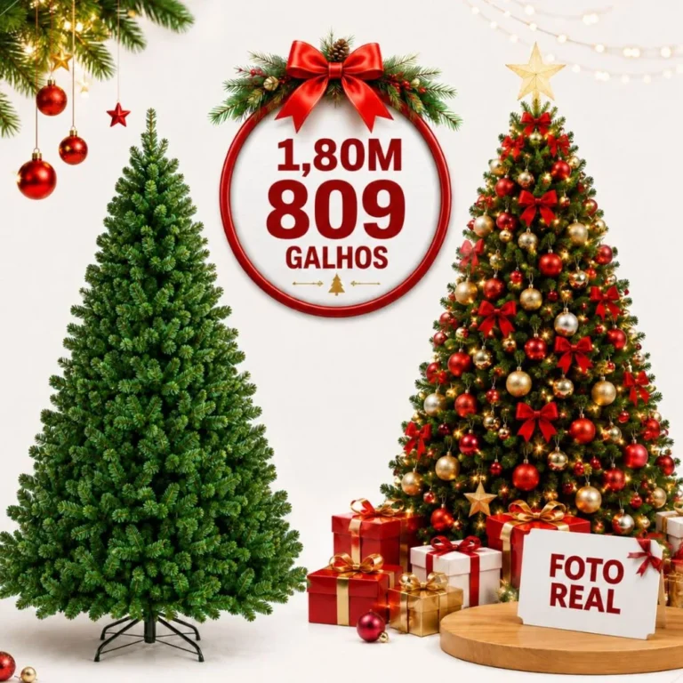 Árvore De Natal Pinheiro 1.80m 2.10m 2.40m 3.00m Super Cheia Premium Luxo Galhos Cheios Verde