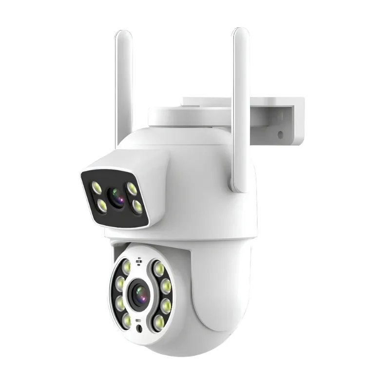 Câmera De Segurança Lente Dupla ICSEE Wi-Fi Sensor Movimento Visão Noturna Giratória - 360°