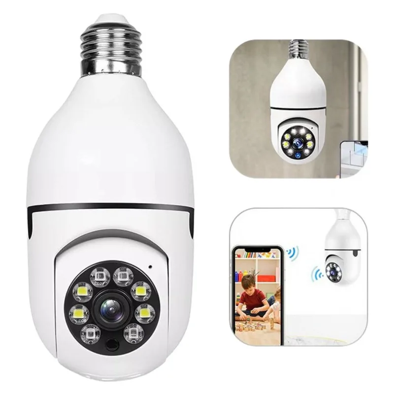 Câmera de segurança wi-fi ip sem fio 360 Lâmpada yoosee icsee full HD visão noturna 8177 - bivolt