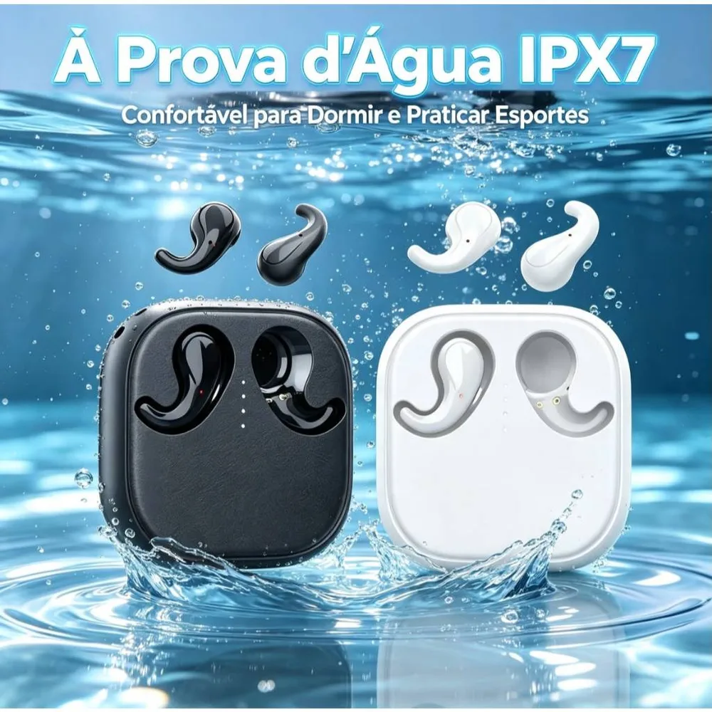Fone de ouvido estéreo sem fio à prova d'água com Bluetooth caixa de carregamento longa duração T70