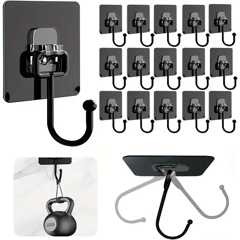 Kit 1/5/10 Ganchos Adesivos Parede Universais Autocolante Cozinha Quarto Banheiro Multi Organizador