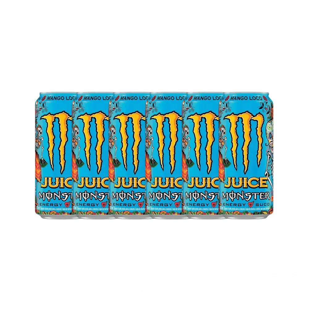 Kit com 6 Energético Monster Mango Loco Lata 473ml