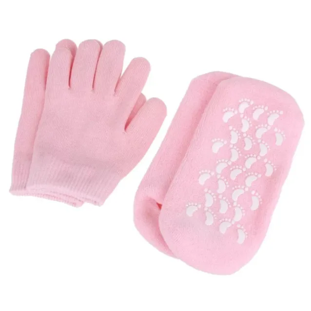 Kit Meias E Luvas Gel De Hidratação Tratamento Para Ressecamento SPA